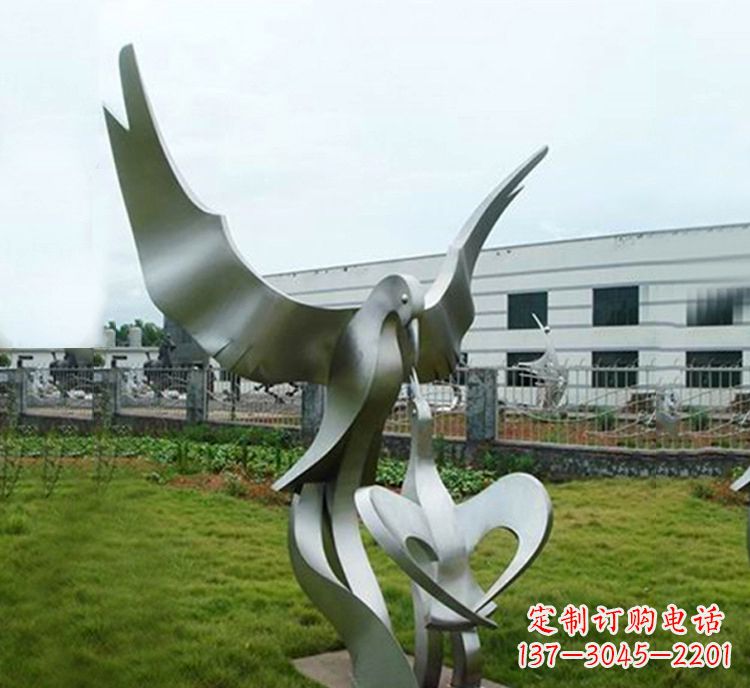 常州“喂食”不锈钢动物鸟类景观雕塑,公园校园中国文化传承雕塑