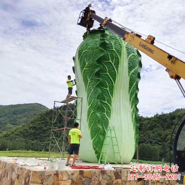 常州白菜石雕凳-景区园林大型仿真植物景观