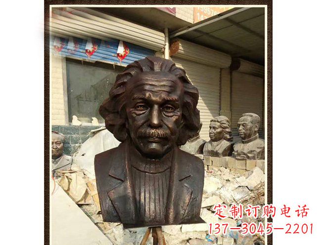 常州爱因斯坦头像铜雕 (2)