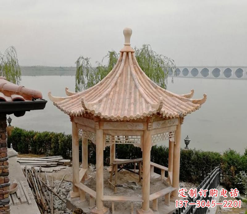 常州精致古典八角凉亭石雕