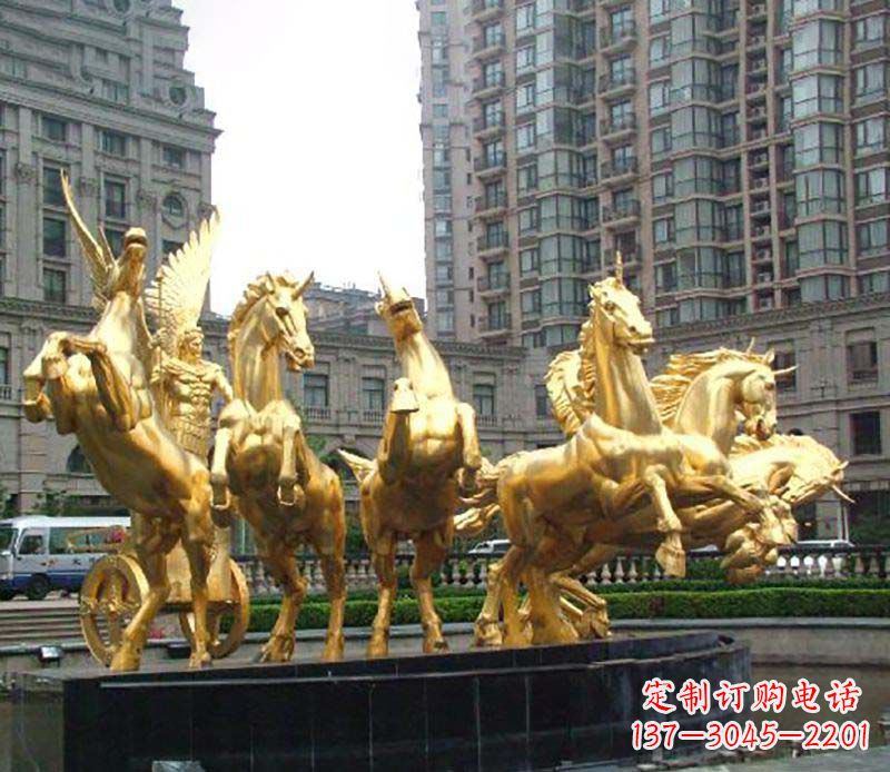 常州八马群阿波罗铜雕