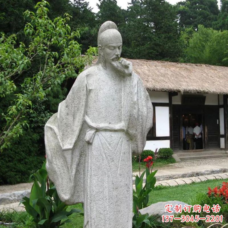 常州白居易石雕塑像传承中国古代文化精髓