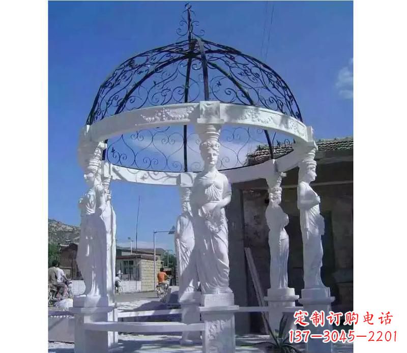 常州白色欧式石头凉亭