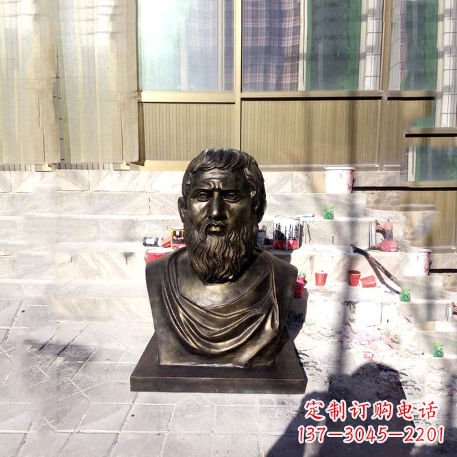 常州柏拉图仿铜头像系列以玻璃钢雕刻出世界名人的传奇
