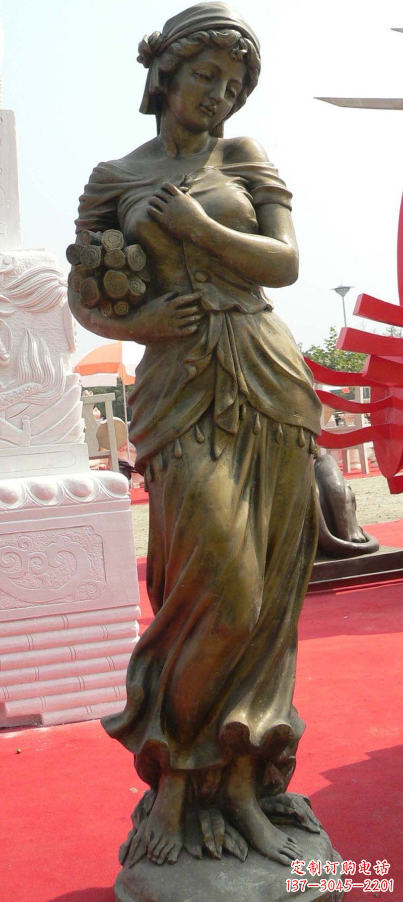 常州少女梦想铜雕
