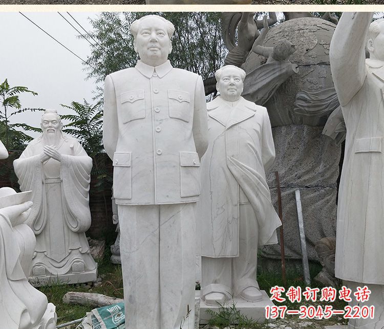 常州背手的毛主席汉白玉伟人石雕