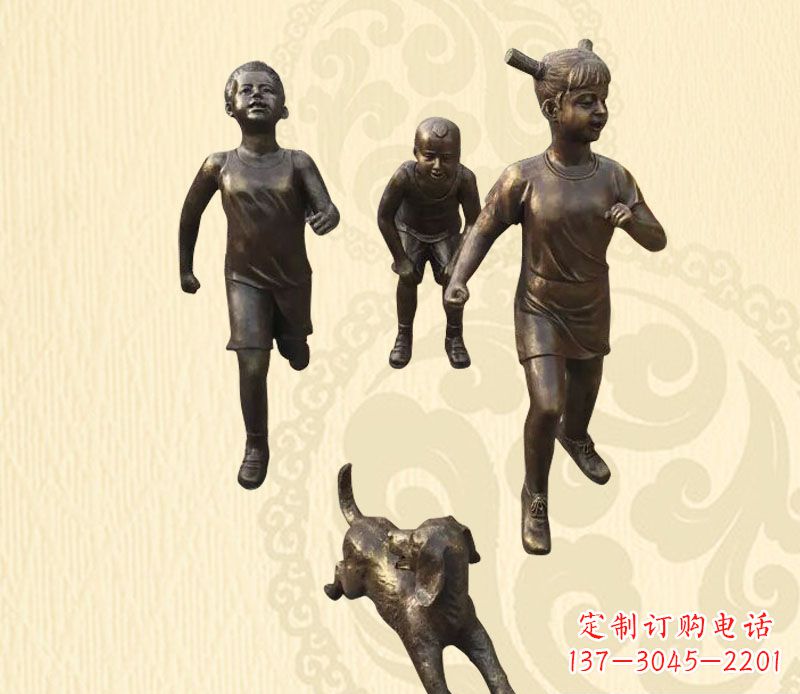 常州“活力四射儿童铜雕”