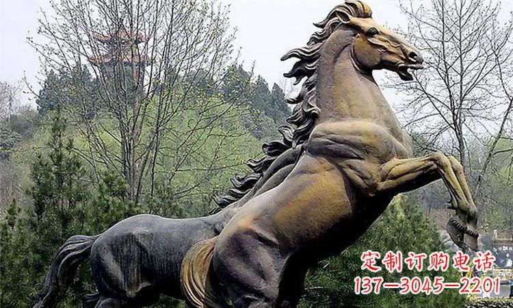 常州奔跑的马街边动物铜雕
