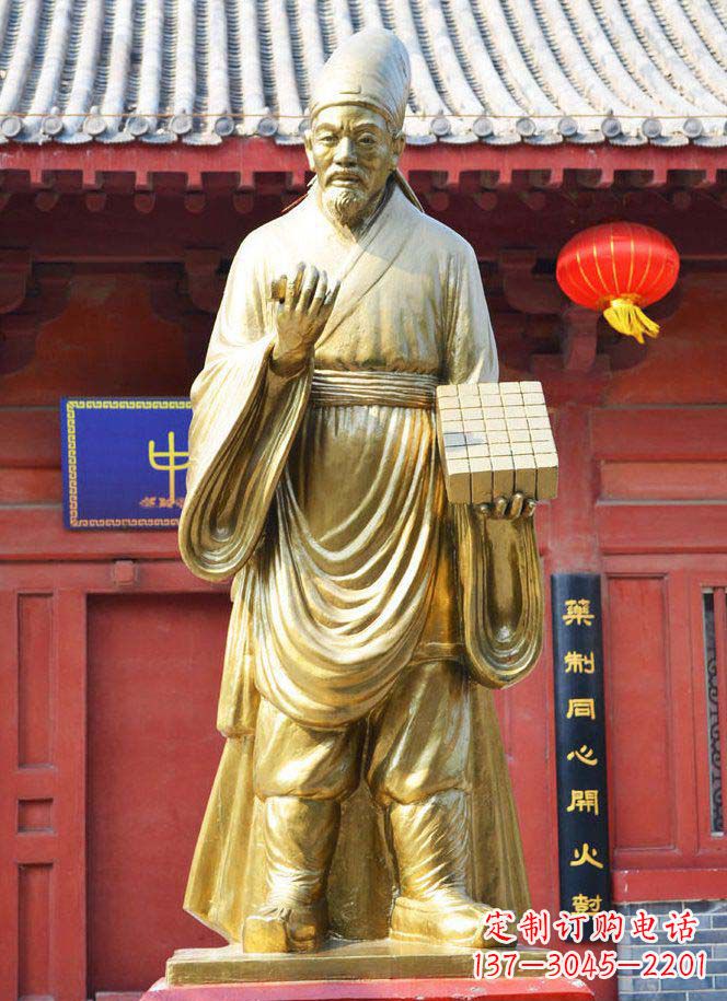 常州名人铜雕,传承古代文化