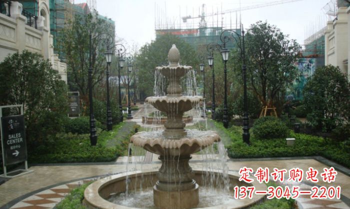 常州别墅景观大型喷泉石雕 (2)