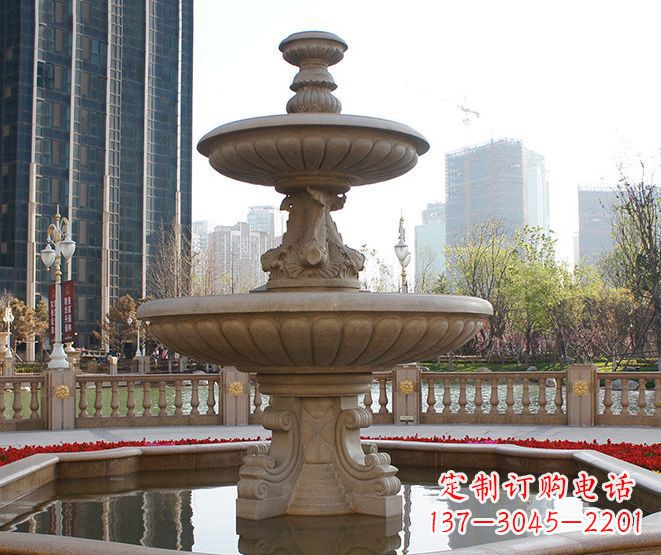 常州别墅景观大型喷泉石雕