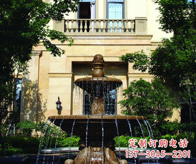 常州别墅景观多层喷泉石雕 (2)
