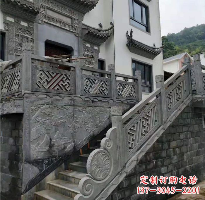 常州别墅景观仿古石雕栏板_2
