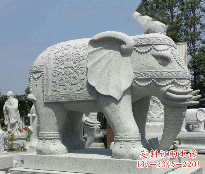 常州别墅景观缅甸大象石雕