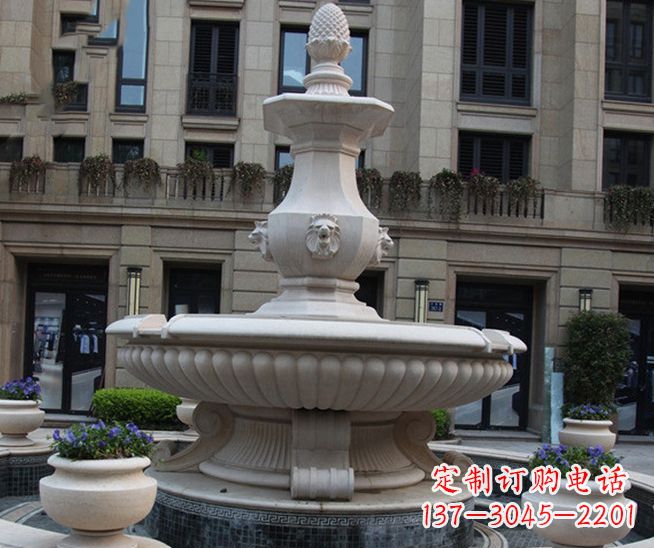常州别墅景观石雕大理石喷泉