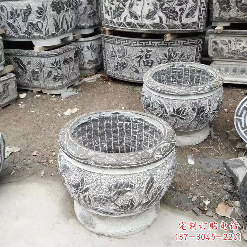 常州别墅水缸石雕塑