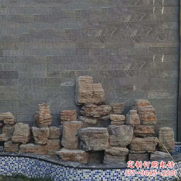 常州别墅庭院假山鱼池