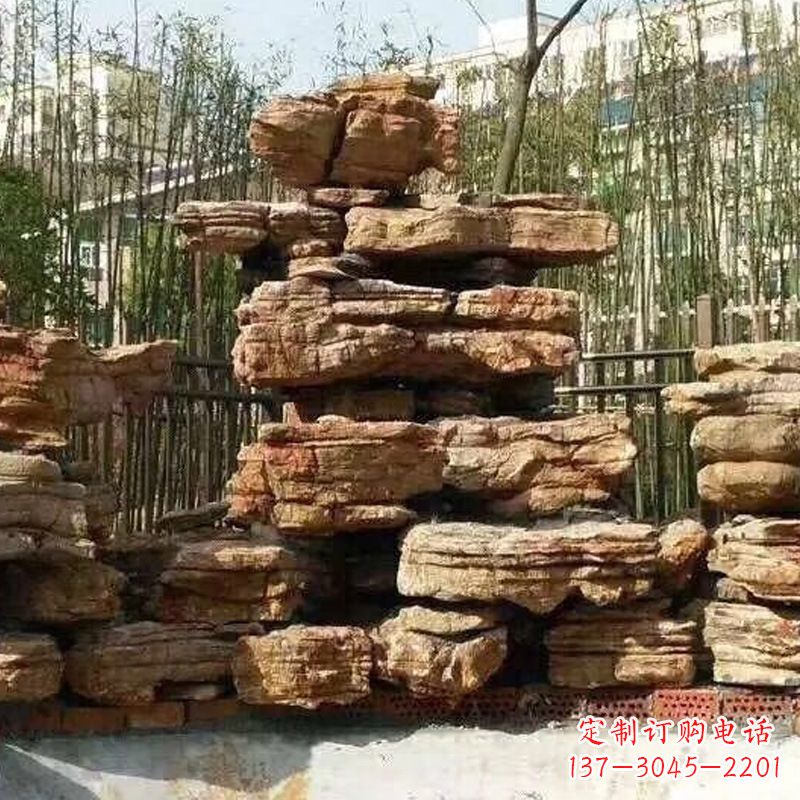 常州别墅庭院千层石奇石假山