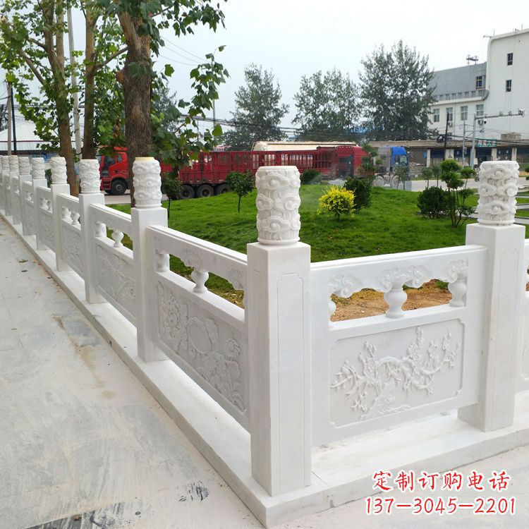 常州别墅园林大理石石雕栏板护栏