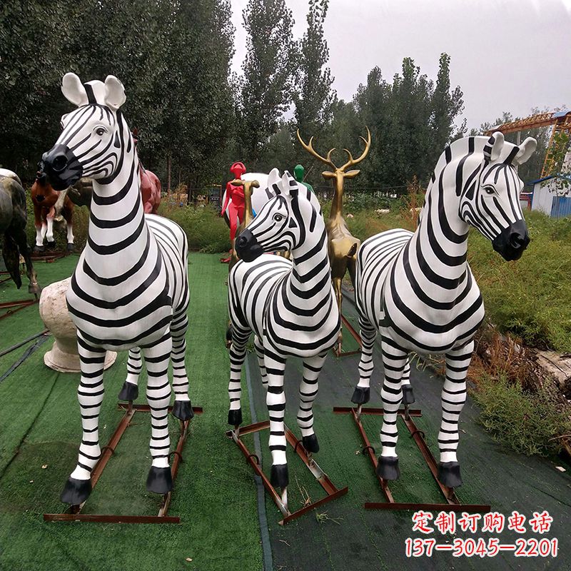 常州斑马玻璃钢仿真雕塑