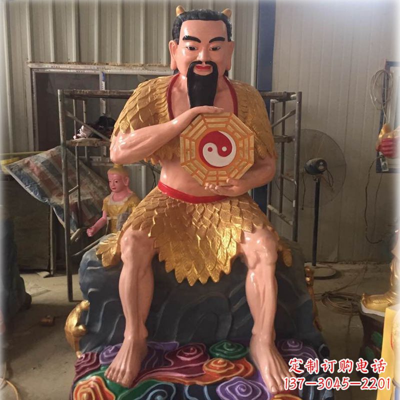 常州伏羲玻璃钢彩绘神像