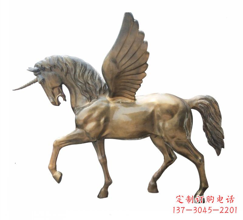 常州玻璃钢独角兽飞马雕塑