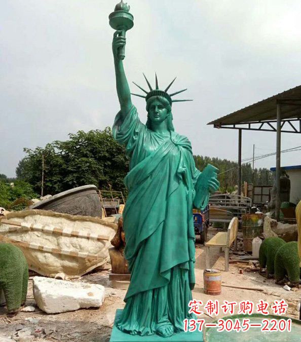 常州玻璃钢仿青铜自由女神像雕塑