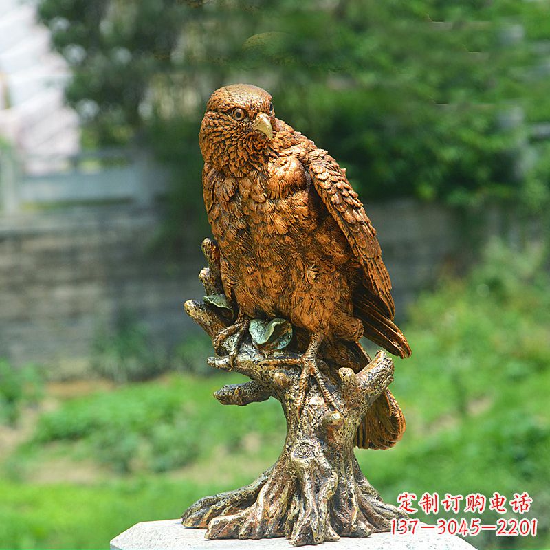 常州玻璃钢仿铜老鹰雕塑
