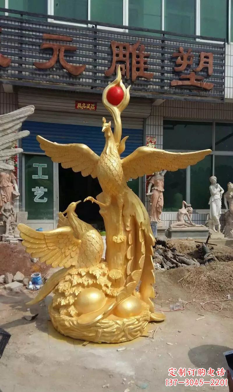常州玻璃钢仿铜凤凰