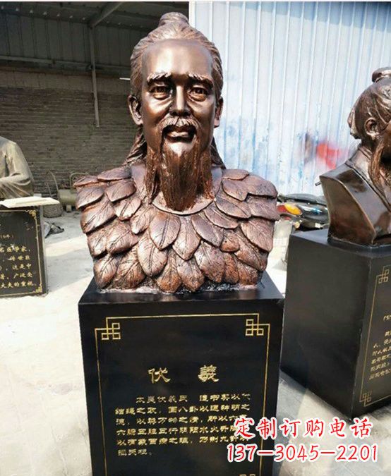 常州玻璃钢雕刻伏羲头像