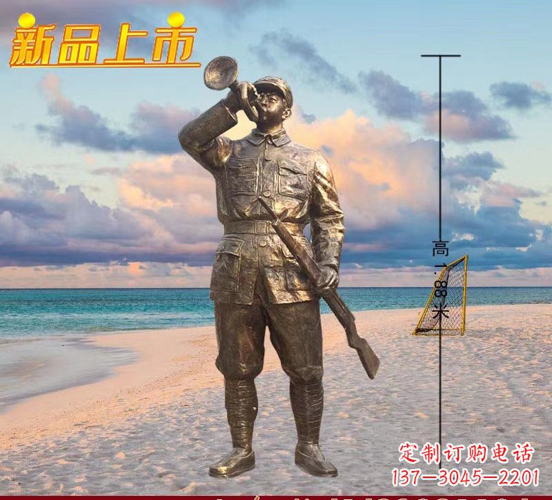 常州玻璃钢仿铜红军人物雕塑222