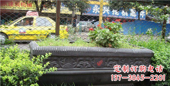 常州玻璃钢仿铜花盆景观雕塑