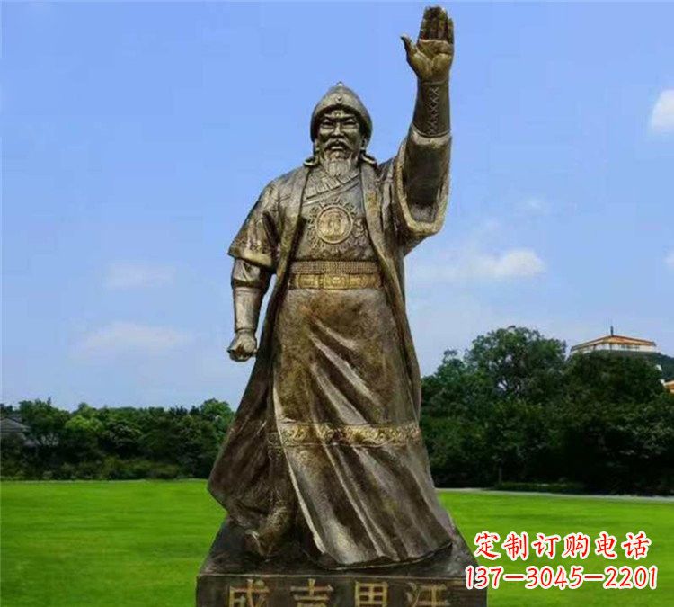 常州玻璃钢成吉思汗雕塑