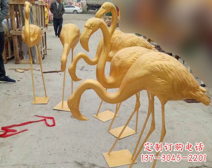 常州火烈鸟雕塑仿铜雕塑的精美杰作