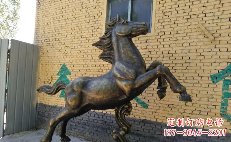 常州玻璃钢仿铜马到成功雕塑马