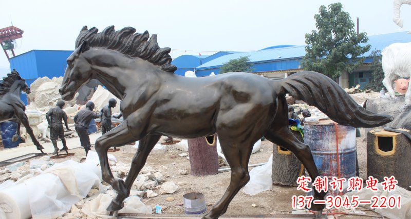 常州玻璃钢仿铜马广场动物雕塑精美雕塑装点繁华城市