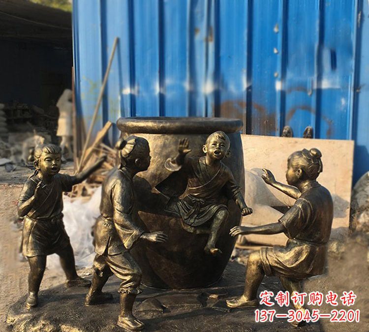 常州司马光雕塑以玻璃钢仿铜创作