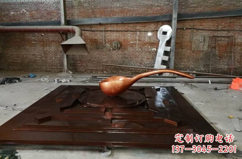 常州玻璃钢仿铜司南雕塑精美装点城市的灵魂