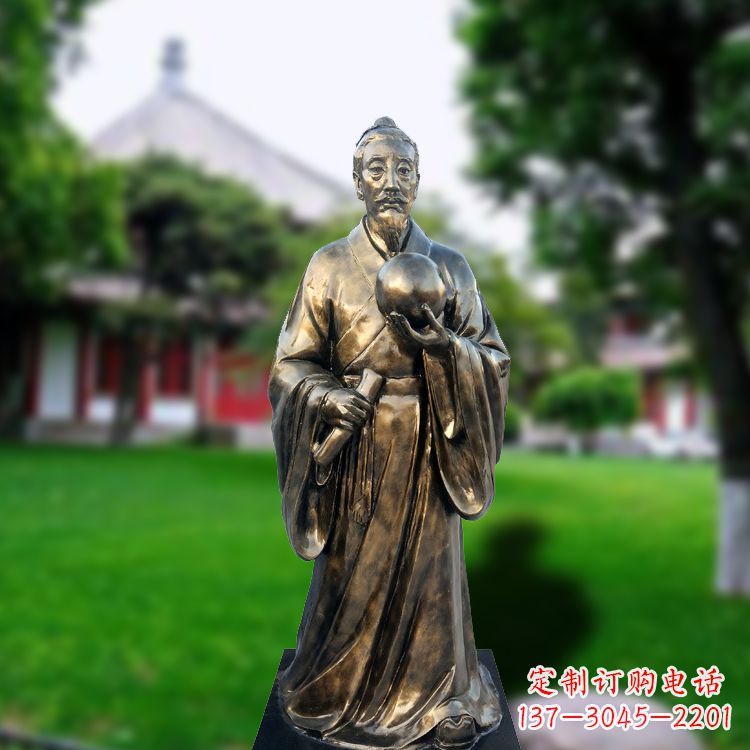 常州玻璃钢仿铜雕塑——纪念东汉时期著名天文学家张衡