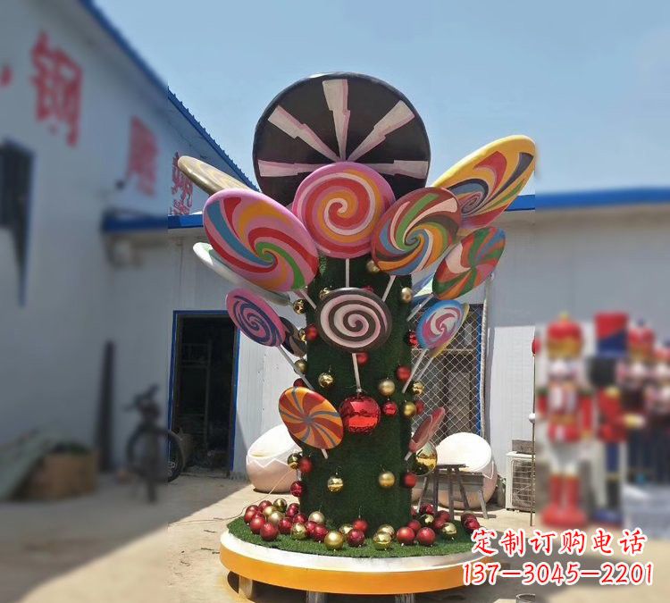 常州玻璃钢制作的棒棒糖雕塑