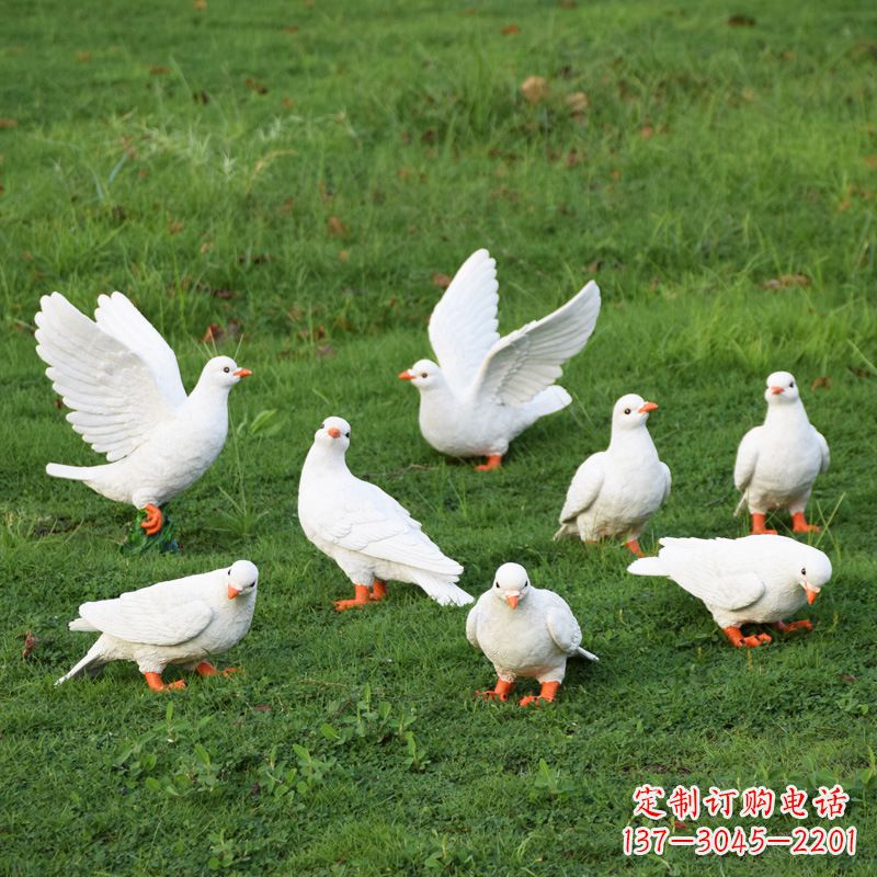 常州玻璃钢鸽子雕塑艺术的精美表现