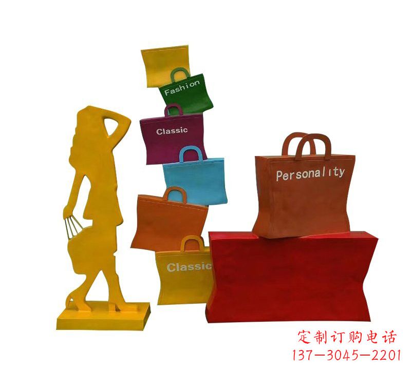 常州玻璃钢购物袋雕塑——极致艺术