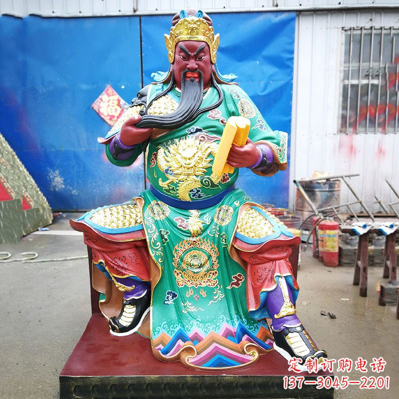 常州关圣雕塑玻璃钢彩绘之美