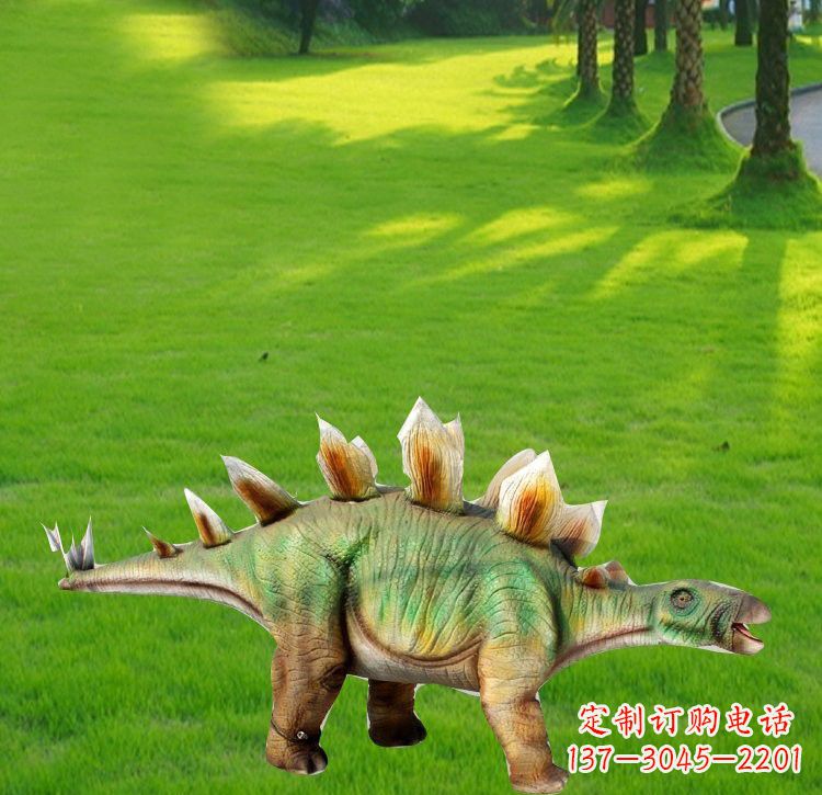 常州玻璃钢棘背龙仿真恐龙雕塑