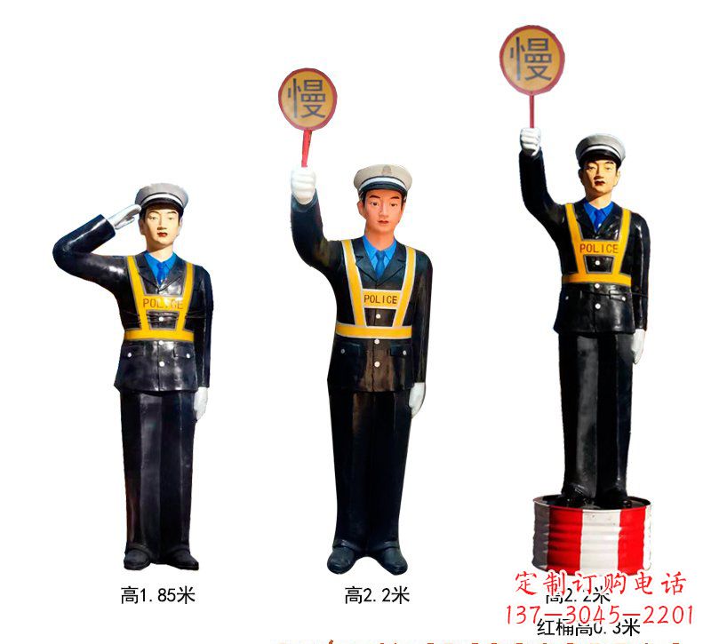 常州玻璃钢警察雕塑 (2)