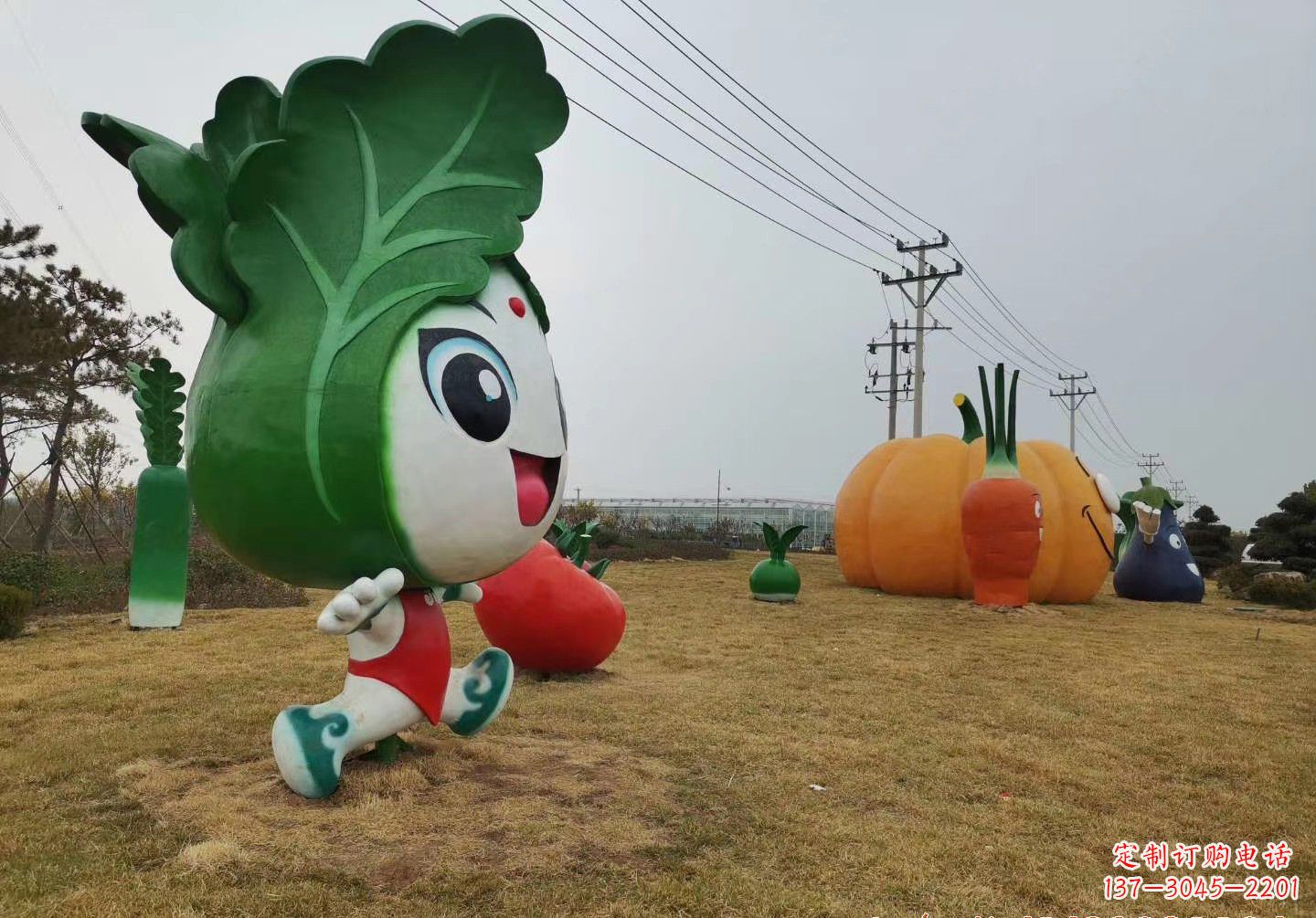 常州玻璃钢白菜雕塑精美的艺术品