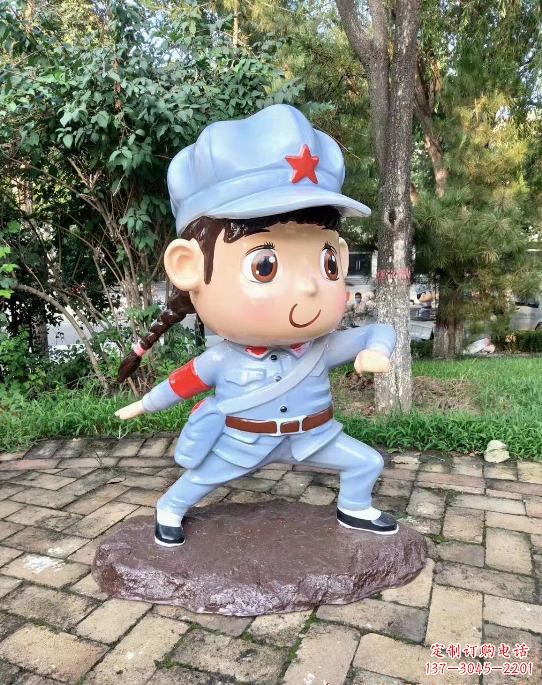 常州红军雕塑永记革命英雄