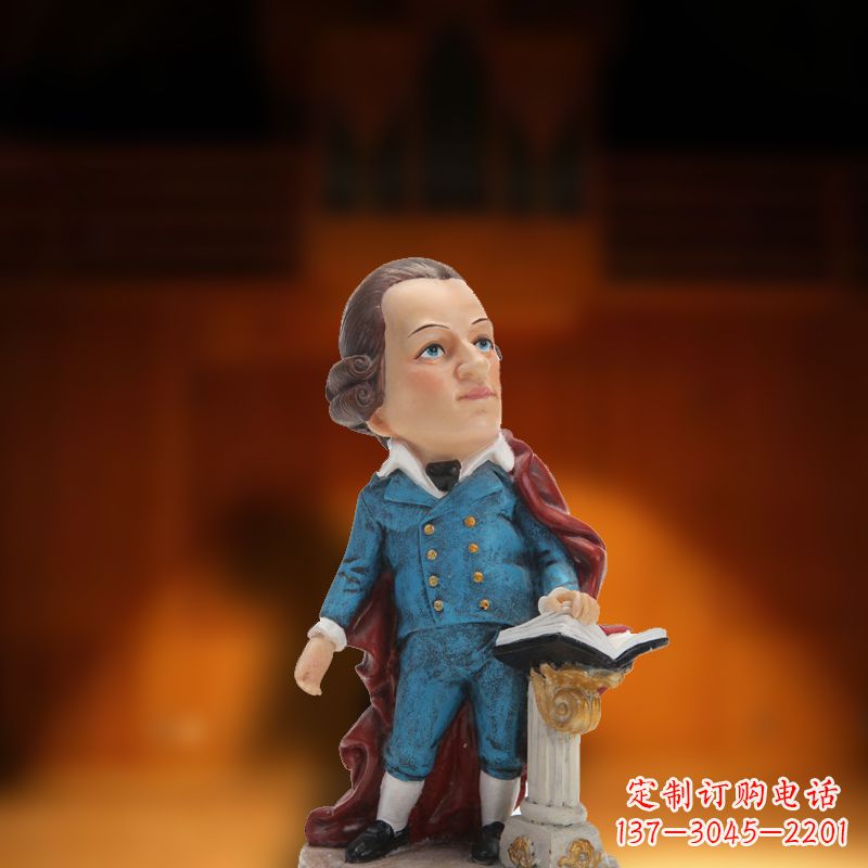 常州玻璃钢卡通莫扎特雕塑