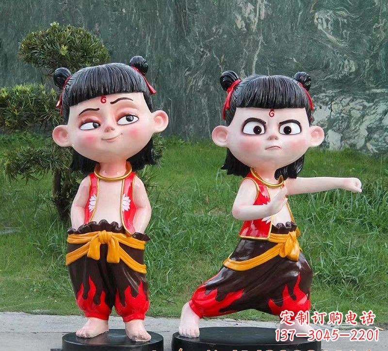 常州哪吒玻璃钢卡通人物雕塑的象征