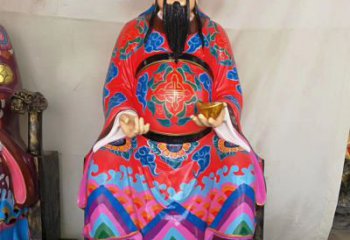 常州玻璃钢彩绘文财神神像雕塑